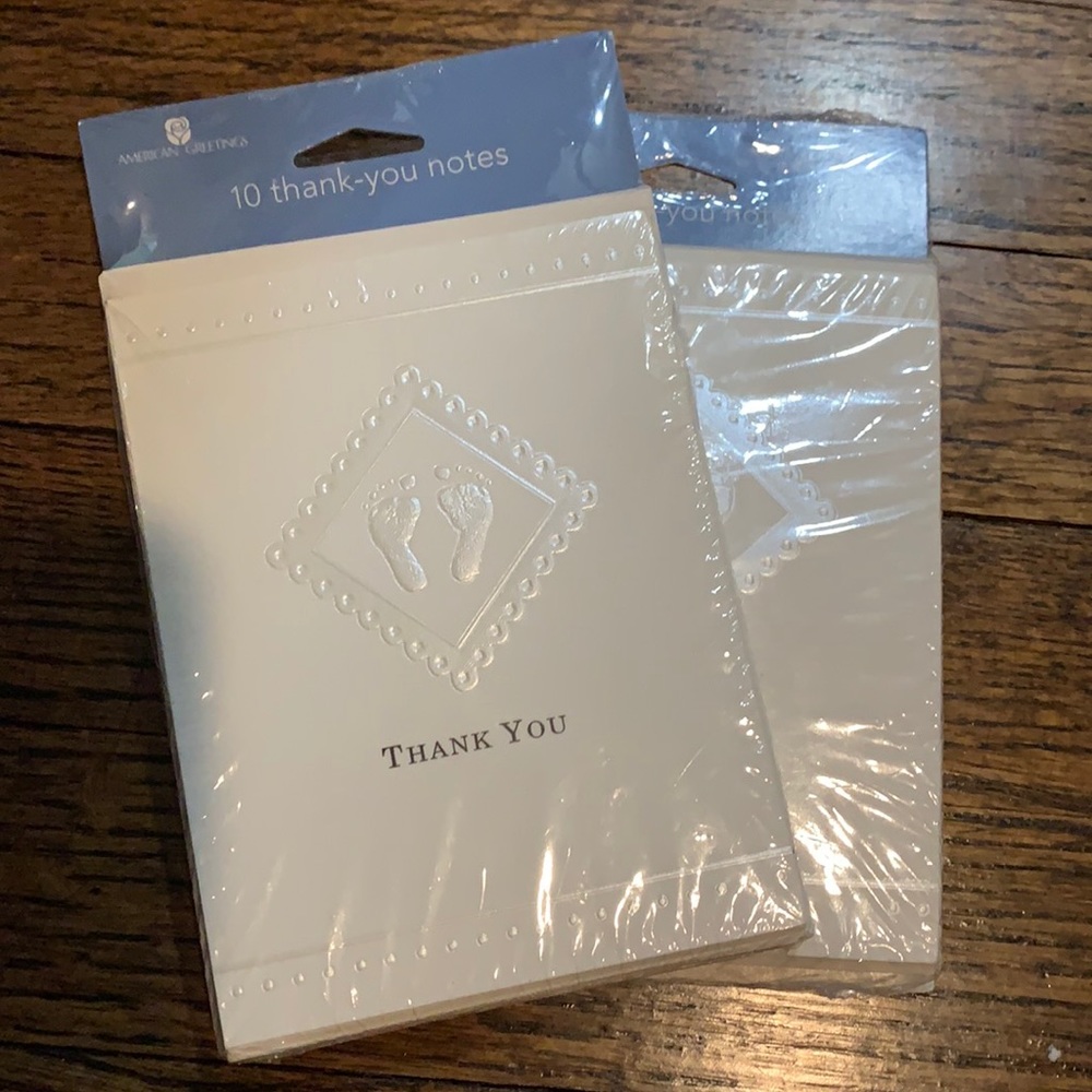 20 Baby thank you cards and envelops